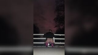 Sissy in park at night