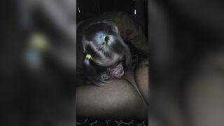 Hawt tattooed trans wench sucks duck, gets pou ded with sex-toy, and wears ribald facial.
