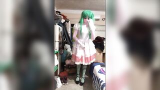 Kigurumi sakura suit kawaii masturbating