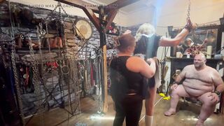 Part 4- Female-dom Satana Takes Booboo and Maid Jayne in the Dungeon In advance of This guy Goes to Wales