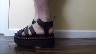 Transgirl wears cum fill doc Martens