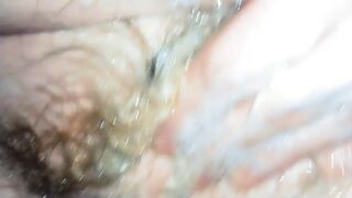 Showering Slutty Trans Guy Soaping Up, Masturbating, Groaning, Chest Squeezing