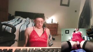 Web camera anal sex tool ride whilst caged