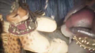 Dragon futanari fills a Cat Angel with her Dong