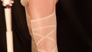 Sexy cd in mini petticoat cums hard! Preview- Milking cum with two wands! Massive jizz flow from anal prostate