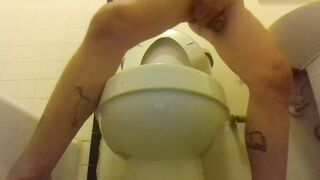 Hovering Over My Shitter, As I Pee
