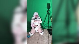 PVC Paimon Cosplay ABDL, Diaper and Dildo Wand