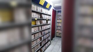 Transsexual Carina bare in the porn shop