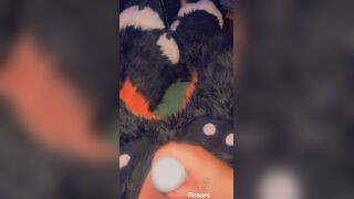 puppy goes feral in her fursuit