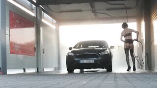 Public Car Wash Outdoor Undress Show