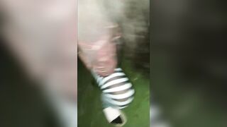 LARGE BUTT WOMAN PERFORMS SMUTTY PISSING RITUAL