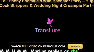 English Audio Sex Story - Tall Black T-girl’s Wild Bachelor Party - Biggest Penis Strippers & Wedding Night Creampie - two