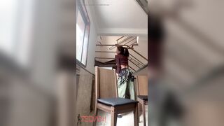 Daniela Santos, the Trans Woman with the Large Weenie, Showing off Her Body at Home