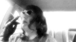 YOUR RED HEAD AUNT RUTHIE DESTROYS A MARLBORO 100 IN HER CAR