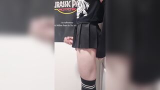 cumming with my short petticoat on :three