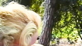 Insatiable Blond 18yo Drains Tranny Schlong Outdoors
