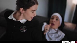 Shemale hentai Nuns - Eden Ivy & Nathaly Cherie Anal Creampie
