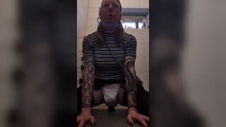 Sissy in diaper bangs sex-toy