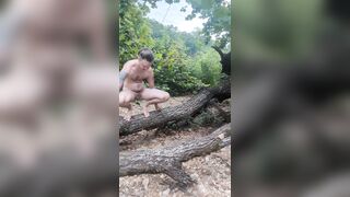 FTM squat and void urine outdoors