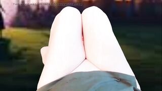 1 Hands-free Spunk flow Cute Legs White Hips T-girl
