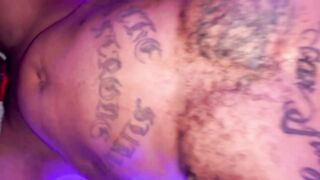 POV of massive ebony jock stretching my holes and filling me up