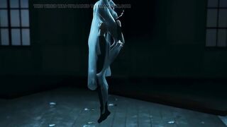 Riley the Ghost Cutie Banged by Futa Large Shlong Silver Lady - CG Animation