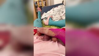Playing with weenie and dildos
