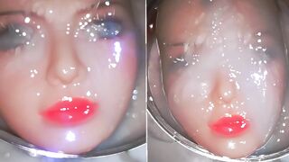 Crossdresser Mix of myself - Sissy Cuckold Dad Large Balls Saline Gokkun Silicone Doll Facial Bukkake Cum Glass Horsecock Crossdressing CBT