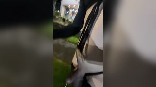 Sissy has handsfree climax from walking in high heels