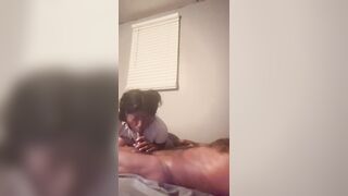 ONLYFANS @TSKENNEDYBABY -YOUTHFUL BLACK TS SUCKING GROWN SCHLONG