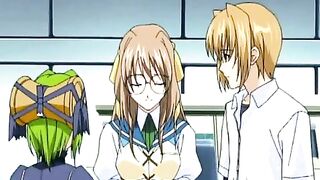 Anime beauty sucking a tranny large dick