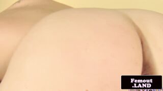 Stylish trans queen gratifying herself