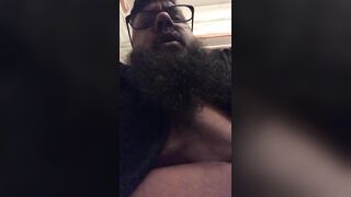FTM Bear Chub Jerks his Obese Tcock