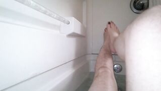 Lengthy Bubble Baths Trans Dude Pre Op Masturbation and Foot Fetish