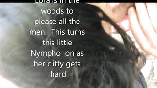 Taking Sissy Lora into the woods