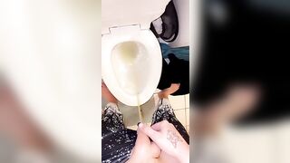 Gulp my Void Urine Transgender Gurl Pees Standing up like a Male