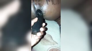 Travtchoin's creamy anal dilation with a worthy toy