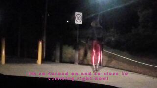 Concupiscent Public Bitch Showing off & Cums during the time that Walking