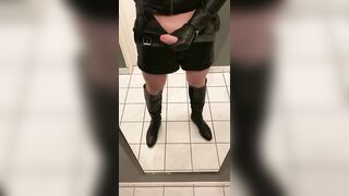 Cum in Leather and Boots