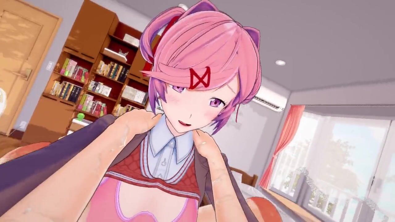 HD Doki Doki Futanari Club: Shemale Hentai Natsuki enchanting screw with MC  - Taker POV Video