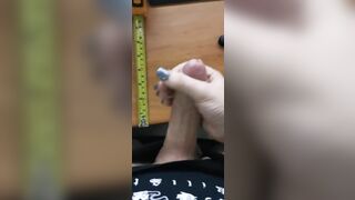 POV: Measuring my Penis and Wanking it untill I Cum