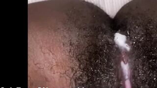 Ebony FTM Plays with his Male Cunt