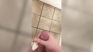 Trans Gal Quickie in the Washroom (Ejaculation)