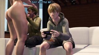 Tgirl Mamma screws son's black ally - T-Girl screws black chap - CG Toon Futa Porno Movie XL