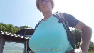 Sissy Vivian Tootinyforher Blond Bimbo Breasts Bitch Parking Lot Public Exposure two