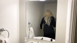 Sexy Golden-Haired Crossdresser Teases
