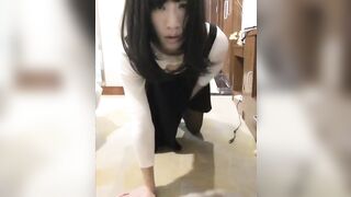 Oriental Katoey After School Is Jerking Her Large Schlong Until This Babe blows sperm