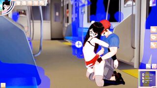 [3d Animated] Lustful Femboy Gets Banged by Stranger at Metro.